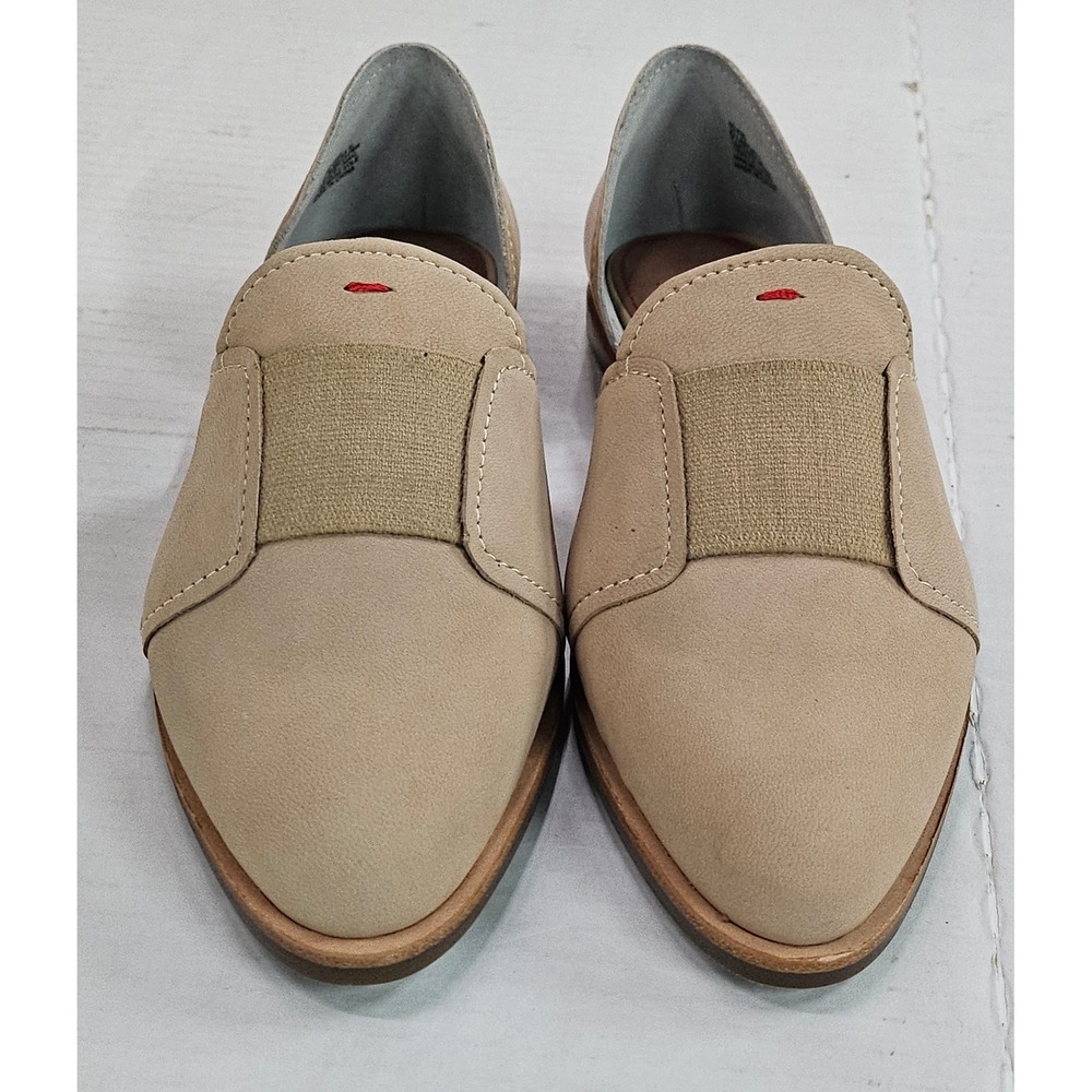 ED Ellen DeGeneres Kizi Stucco Nubuck Leather dOrsay‎ Flats Beige Womens 5.5M